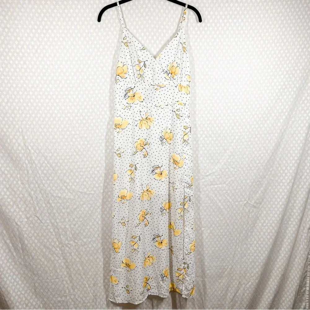 Abercrombie & Fitch NWT White Yellow Romantic Floral Maxi Slip Dress‎